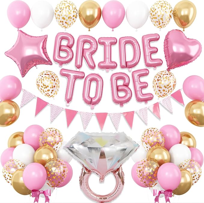 Pink and Gold Bachelorette Party Decorations by Dagelar