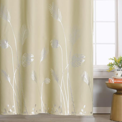 Beige Room Darkening Curtain for Sliding Door 80W x 84L Inch Long Extra Wide - Image 3