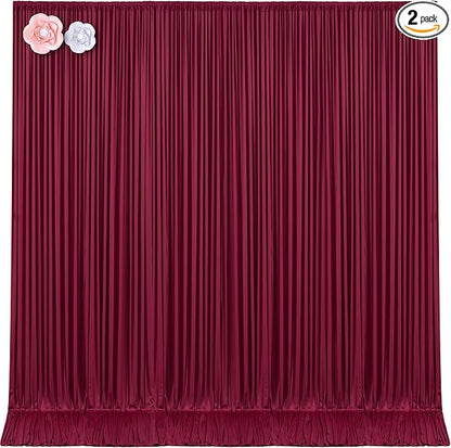 10x12 Burgundy Backdrop Curtains by Tao-GePartyDecorations