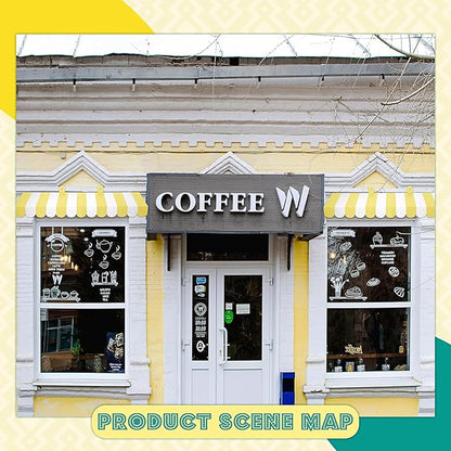 Boao 4 Pack Cardboard Awning Decoration 3D Stripe Yellow and White Awning - Image 6