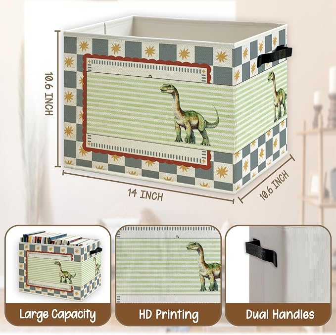 Brachiosaurus Dinosaur Nursery Storage Basket - Image 5