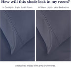California Design Den King Size Pillowcase Set - 400 Thread Count, 100% Cotton Sateen, Set of 2 Pillow Covers, Soft and Breathable - Indigo Dusty Blue