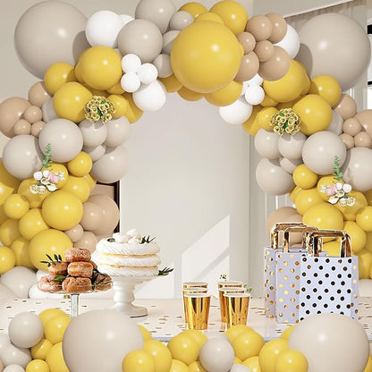 Ouddy Party 149Pcs Mustard Yellow Balloon Arch Garland Kit 18 12 10 5 Inch | - Image 6