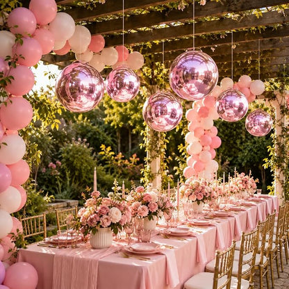 22 Inch Pink Foil Balloons, Baby Pink Balloon - Image 4