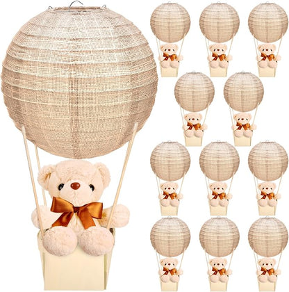 12 Sets Bear Hot Air Balloon Table Centerpieces by Baquler