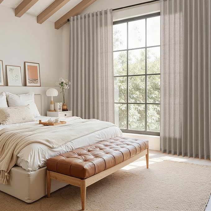 Stone Beige Curtains 90 Inches Long - Image 7