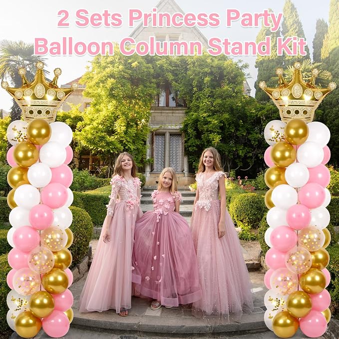2 Sets Princess Party Balloon Column Stand Kit - Image 5
