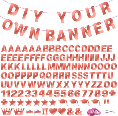 131 PCS Custom Banner DIY Letter Banners Personalized Banner | Make Your Own by Unknown
