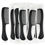 Bulk Hair Combs, Combs Individually Wrapped, Hair Combs in Bulk for Women, Kids, Hotel, Airbnb, Shelter, Homeless, Charity, and Church (Black) (5.9 inches, 30, Count)