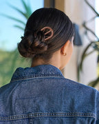 French Hair Pin for Women - U-Shaped Hair Fork for Updos, Chignons & French Twists, Durable Acrylic, Secure & Elegant Styling for All Hair Types (Neutral Colors)