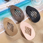 Matte Duckbill Claw Clips for Women, Strong Hold Flat Hair Clips for Thick Hair, Simple Elegant Resin Hair Clamps, Non-Slip Solid Color Hair Accessories for Work & Daily Use (A)