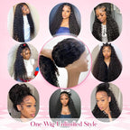360 Glueless Wigs Human Hair 28 Inch Pre Plucked Hidden Strap Deep Wave Lace Front Human Hair Wigs With Drawstring 180 Density Wet and Wavy HD Full Lace Front Wigs Human Hair
