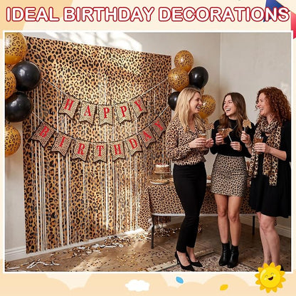 Mooliwe 173 Pcs DIY Custom Banner Foil Curtain Kit, Leopard Print | Cheetah - Image 4