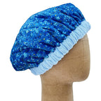 AKISS Flaxseed Deep Conditioning Heat Cap Portable Microwave Hot Bonnet Therapy Hair care Cap For Women (Skyblue/Scenery, Large)