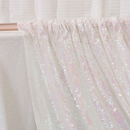 Poise3EHome Iridescent Sequin Backdrop, 6FT x 8FT Sequin Photography Backdrop - Image 5
