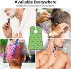 Beard Bib with 3 Suction Cups, Non-Stick Waterproof Hair Catcher Apron, Men's Shaving Essential for Grooming, Green Frog Kawaii Shave Bib