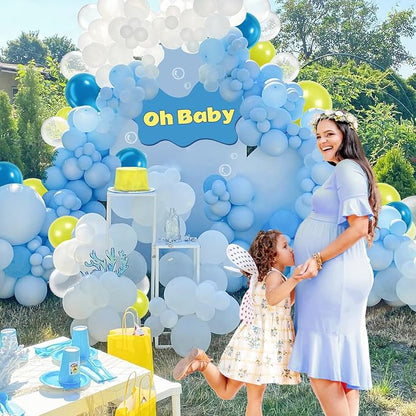 60pcs Blue and Yellow Balloons - Image 6