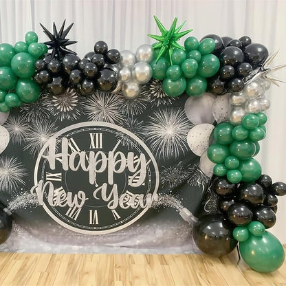 Black and Green Silver Balloon Arch Kit - Image 5