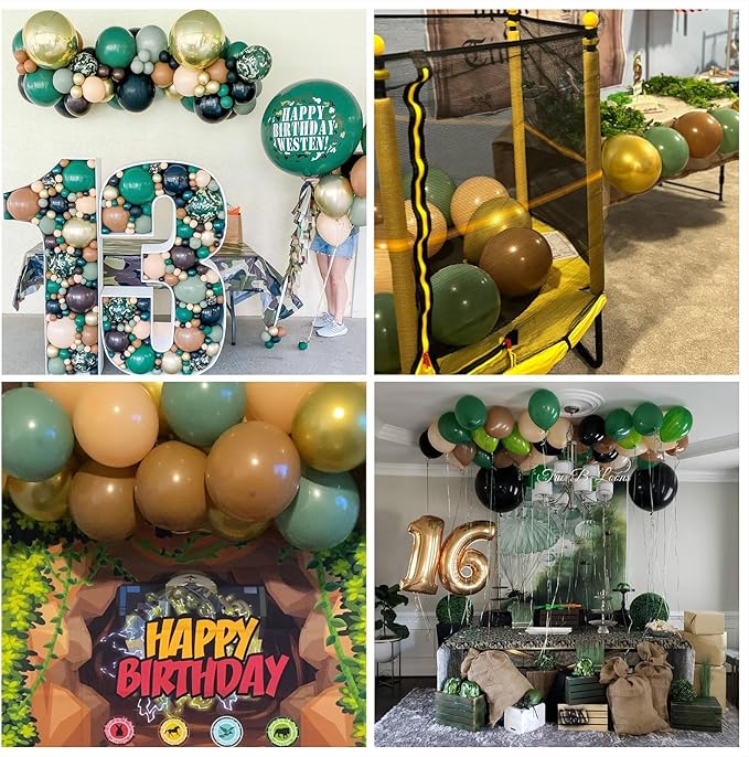 Sage Green Brown Balloons - Image 4