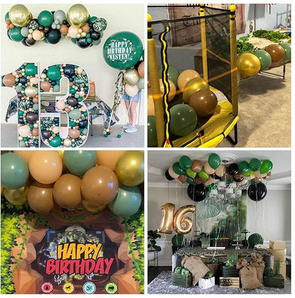 Sage Green Brown Balloons - Image 4