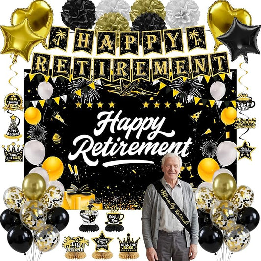 Retirement Party Decorations for Women Men by Toosci