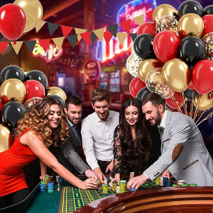 Red Black and Gold Balloons - Image 5