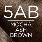 L'Oreal Paris Excellence Creme Permanent Hair Color, 5AB Mocha Ash Brown, 100 percent Gray Coverage Hair Dye, Pack of 3