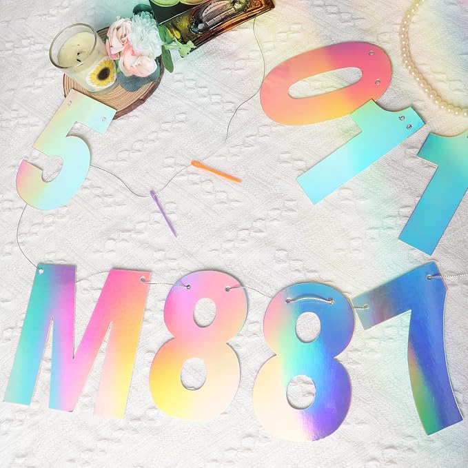 DIY Banner Kit with Letters Banner Letters Holographic Customizable Birthday - Image 4