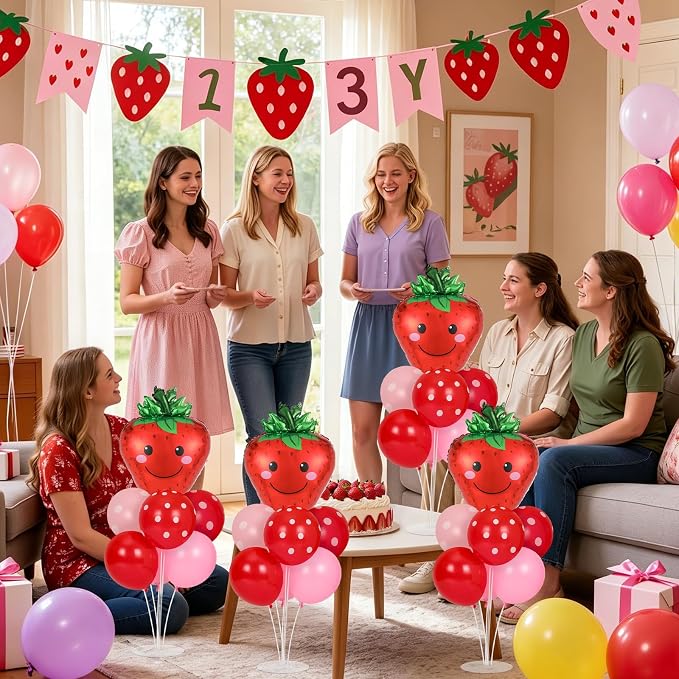 4 Sets Strawberry Party Balloon Stand Kits - Image 7