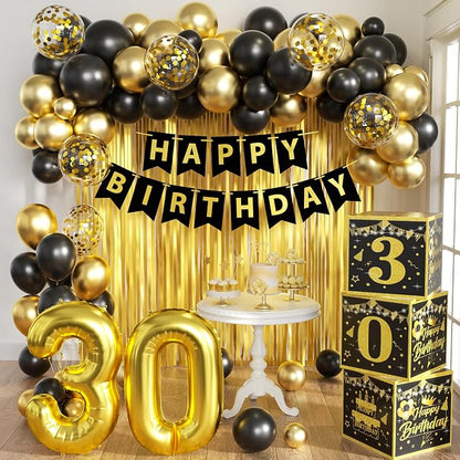 Gold 30th birthday decorations for him Men by jenmir