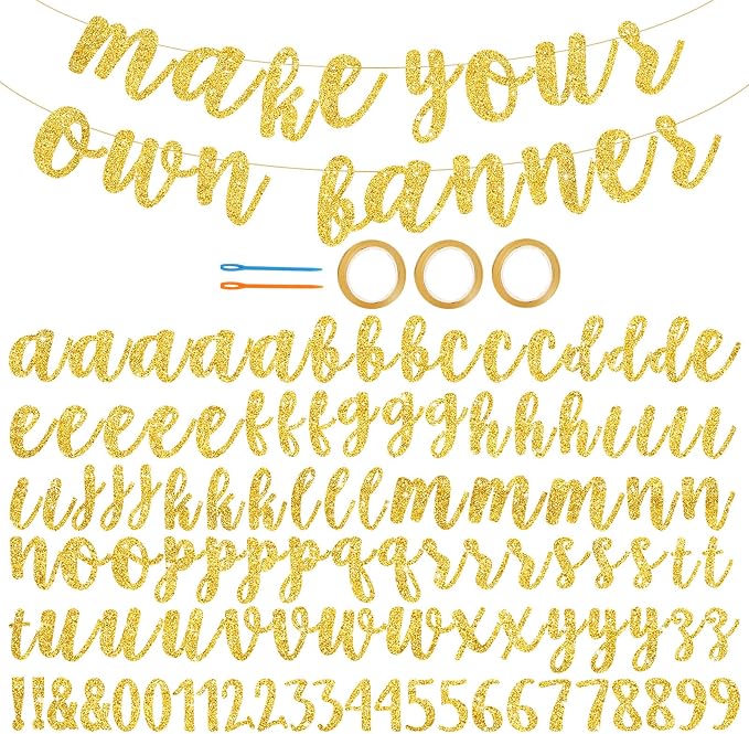 BEISHIDA 116 PCS A-Z DIY Letter Banner Kit Make Your Own Banner，Including 111 by Beishida