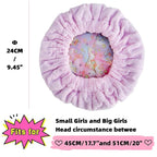 AKISS Flaxseed Deep Conditioning Heat Cap Portable Microwave Hot Bonnet Therapy Hair care Cap For Kids Girls (Pink/Unicorn, Small)