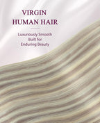 Pinkpearl Invisible Tape in Hair Extensions Human Hair, 20pcs 22inch 60g #18P60 Ash Blonde Highlighted Platinum Blonde Injection Tape in Extensions Real Remy Seamless Human Hair Injected