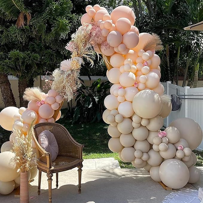 5 inch White Sand Latex Balloons - Image 7