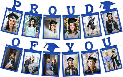 KatchOn Blue Graduation Photo Banner 2026 10 Feet | Proud of You Banner by KatchOn