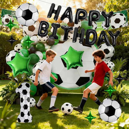 40 Inch Soccer Number 1 Balloon Set, Soccer Birthday Party Decorations | Sports - Image 4