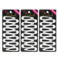 Dofash 2IN/5CM Small White Snap Hair Clips Metal Hair Barrettes Hair Grips Hair Accessories Hair White Hair Clips For Women Thin Hair - 36Count (Snow White 3 Sets)