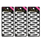 Dofash 2IN/5CM Small White Snap Hair Clips Metal Hair Barrettes Hair Grips Hair Accessories Hair White Hair Clips For Women Thin Hair - 36Count (Snow White 3 Sets)