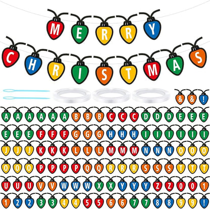Kosiz 116 Pcs DIY Letter Custom Banner Customizable Banner Kit Merry Christmas by Kosiz