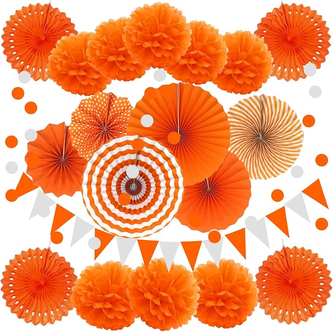 Party Decoration, Garlands String Polka Dot and Triangle Bunting Flags by ZERODECO