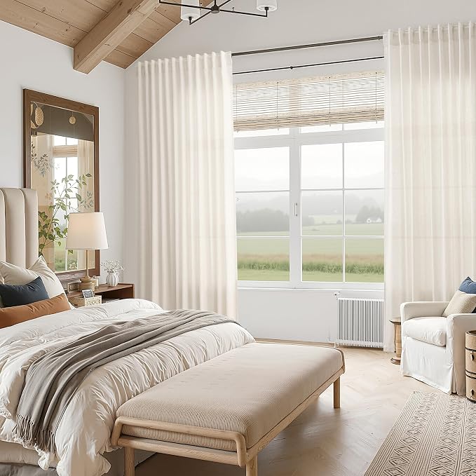 Modern Linen Curtains 108 Inches Long - Image 7