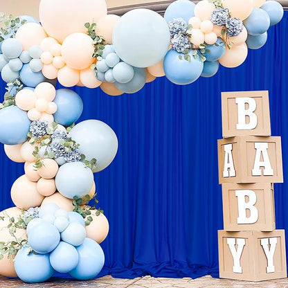 Royal Blue Backdrop Curtains for Parties Blue Curtains Photography Backdrop - Image 4