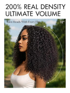 LUVME HAIR 5X5 Kinky Curly 200% Human Hair Wigs Glueless Lace Front 16 Inches Pre Cut Plucked Hd Lace Wig Ready To Go Natural Color Flexi-Fit Drawstring Cap Bleached Knots Black Wigs