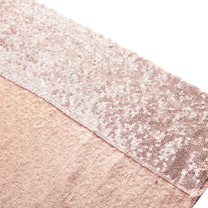 SquarePie 20x10ft Rose Gold Sequin Backdrop, High Density Non-Transparent - Image 7