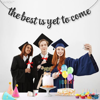 KatchOn Black Graduation Decorations 2026- No DIY 10 Feet | The Best is Yet to - Image 7