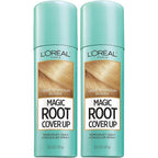 L'Oreal Paris Hair Color Magic Root Cover Up Temporary Colored Concealer Spray for Gray Roots, Lightweight formula, Ammonia and Peroxide Free, Light to Medium Blonde, 2 count