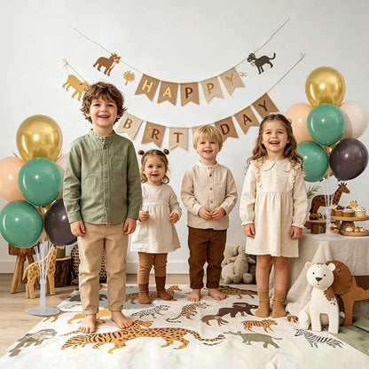 4 Sets Sage Green Brown Balloons Stand - Image 2