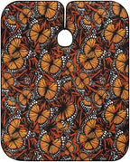 Adults Orange Monarch Butterflies Hair Styling Cape Large, Long Haircut Apron for Hair Cutting Styling, Easy Clean