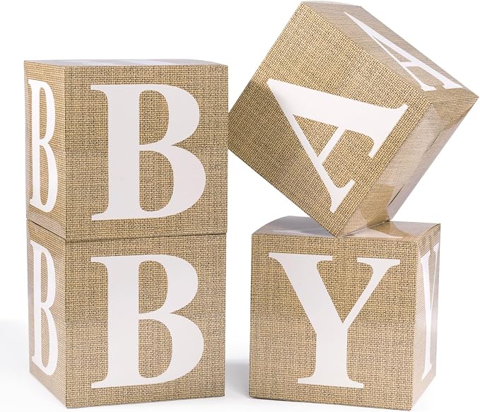Voircoloria Baby Boxes with Letters, 4 Pack | by Voircoloria
