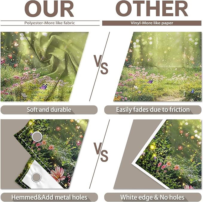 7x5ft Enchanted Forest Photography Backdrop Fairy Garden Banner | Fairytale - Image 6